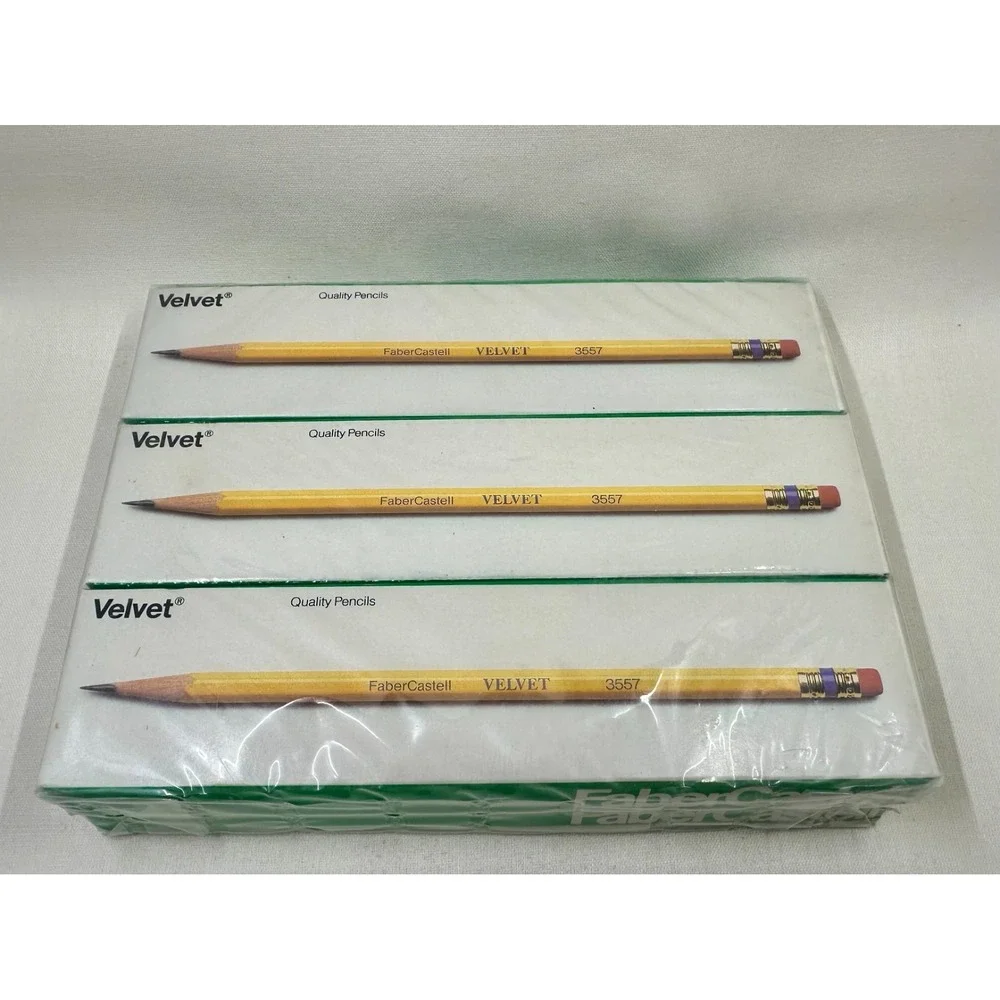 144 vintage NOS Velvet Faber Castell Pencils pencil 12 box x 12 lot Medium Firm